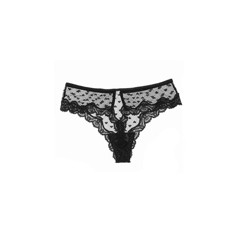 Low Waist Peach Buttock Cut Out Lace Thong