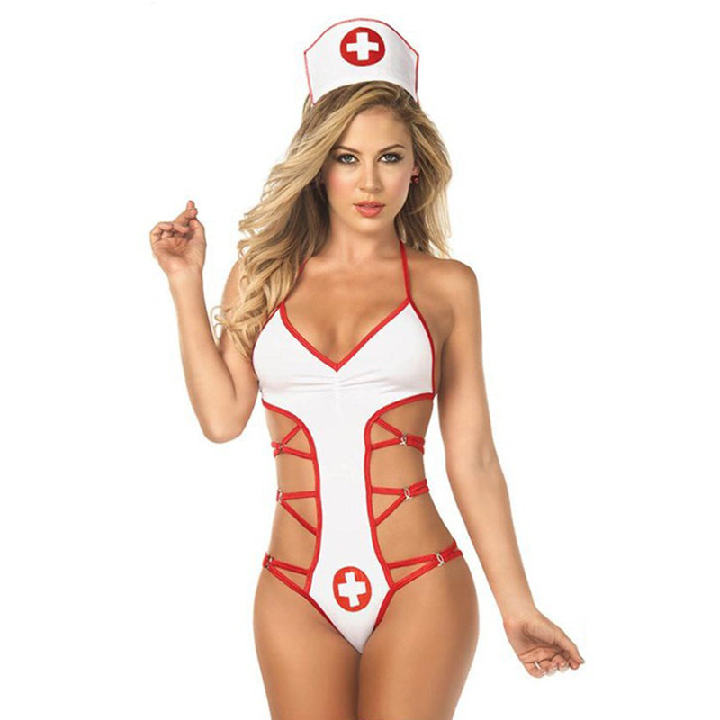Hollow Sexy Nurse Uniform Temptation Conjoined
