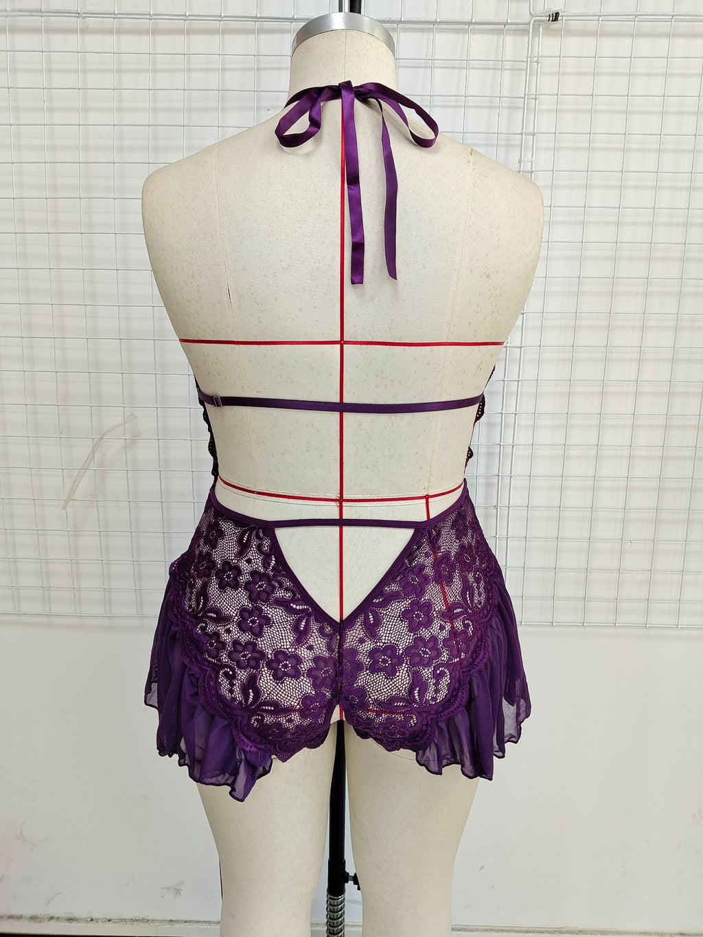 Plus Size Sexy Sleepwear Female Passion Temptation See-through Lace Hollow Out