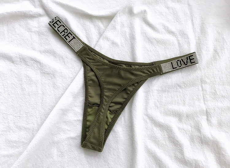 Rhinestone G-string Pants